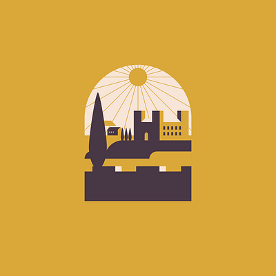 His majesty arriving to town. castle design dribbble graphic design illustration logo vector