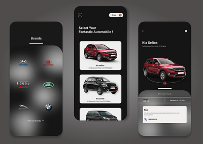 Car Store Mobile App ui branding logo