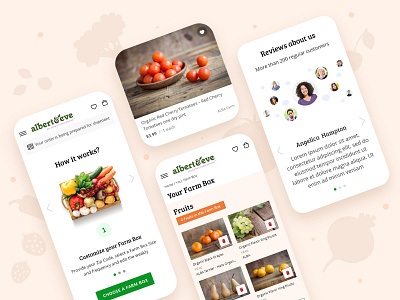 Albert&Eve. Mobile version. ecommerce food illustration mobile mobileversion ui ux