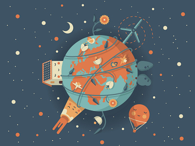 World Environment Day adobe illustrator best character cute design draft dribbble dribbble best shot environment flat illo illustration illustrator nature planet shot vector world