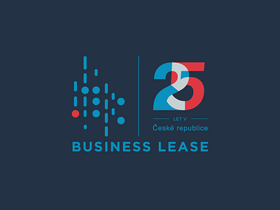 Business Lease 25'th Anniversary in CR Logo anniversary automotive branding graphic design logo logo design vector