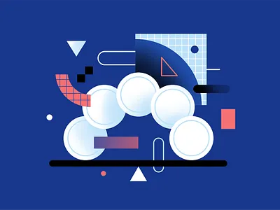 Diem - abstract illustration abstract bitcoin blockchain illustration coin currency digital digital wallet financial illustration flat geometry illustration minimalistic simple web