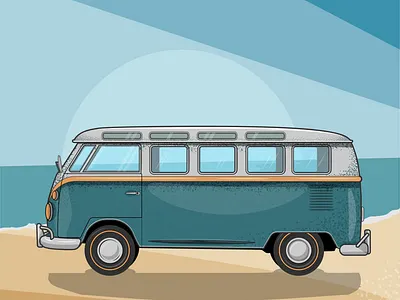 Volkswagon Kombi design graphic design illustration poster print design vector vector art