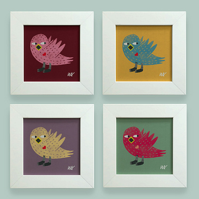 Passarinhos arte design de interiores digital painting illustration ilustração molduras decorativas pintura digital