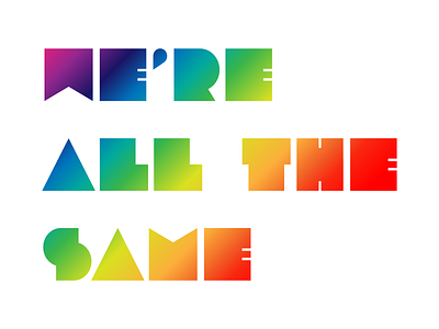 We're all the same art branding clean design graphic design icon illustration illustrator logo ui