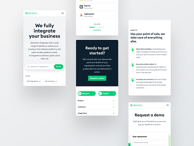 Deliverect - Mobile minimal website