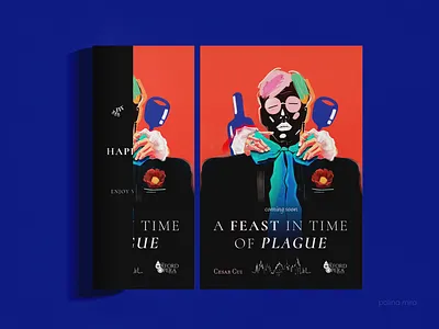 A feast in time of plague - The Poster 2020 blue branding covid 19 covid19 design digital art digital illustration graphic design illustration music opera pandemic poster procreate production society ui