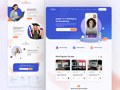 E-Learning Website Concept agency landing page education website illustration landing page ui ux design ui desinger uiuxdesign ux designer website