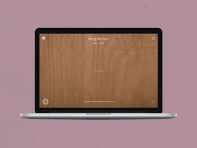 Megabear album artist cards deal deck experimental flip listen london megabear merex music player playing cards shuffle stream ui unique ux wood