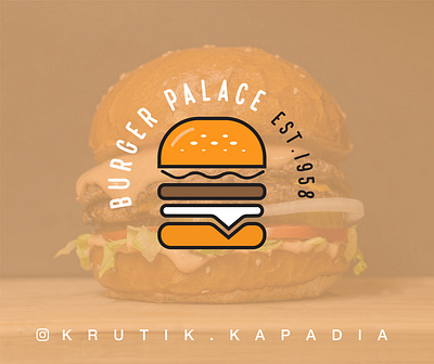 Burger Logo adobe illustrator burger illustrator burger logo creative burger creative logo illustration art logo logo design vector