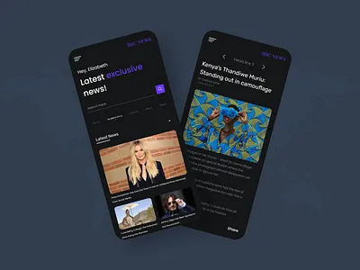 BBC News App UI design app bbc news death design landing news news app redesign ui ux web