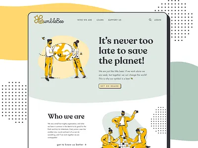 HumbleBee - Be good to the Earth app child design environment icon illustration logo ui