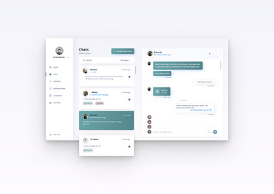 Dashboard for planning & communication chat dashboard minimal dashboard planner ux white