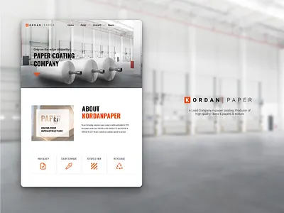 Kordanpaper icon landing minimal paper paper website ui ux website white