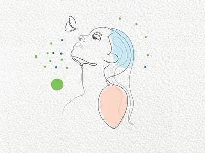 One line art design face drawing illustration illustration art line art line art portrait logo one line art simple logo vector