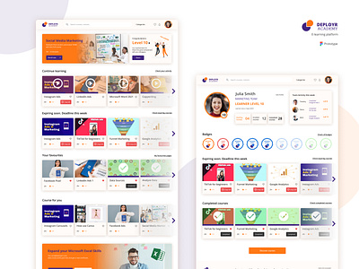 Deployr Academy - E-learning platform design e learning minimal platform saas ui uidesign ux uxdesign