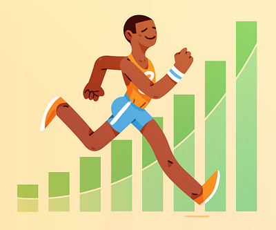 Athletic Measurement athlete character design editorial happy healthcare illustration run running sports texture