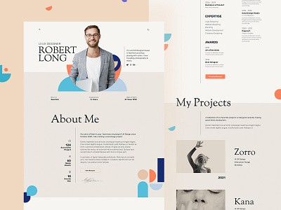 OBER - Resume CV Landing Page PSD Template creative cv designer digital resume freelancer homepage landingpage onepage resume ux webpage website