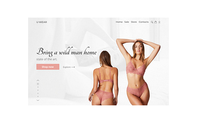 U-wear( women underwear store) minimal ui ux web web design website