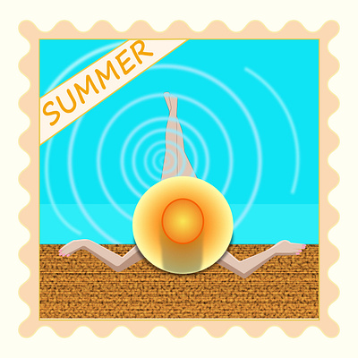 sun summer beach and vacation app art branding design icon illustration logo minimal ui vector