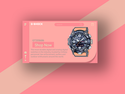 g shock design landing page ui ux webdesign