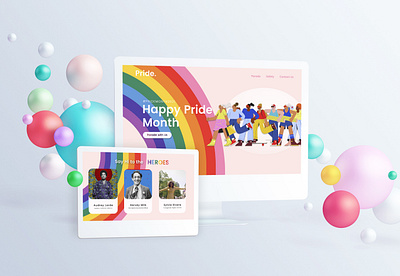 Pride. colorful hero landing page pride pridemonth rainbow website