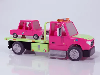 Tow truck 3d illustration 3d rendering auto repair c4d car car design character design cinema 4d figurine illustration mechanic repair shop toy car truck