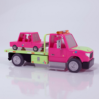 Tow truck 3d illustration 3d rendering auto repair c4d car car design character design cinema 4d figurine illustration mechanic repair shop toy car truck