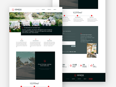 Genesis Properties branding design icon logo typography ui website