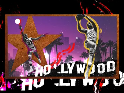 Respect Your OGs: Elgin Baylor animation athlete basketball collage design drawing elgin baylor hoops hybrid illustration legend mixed media motion graphics movement nba portrait scribble sketch still frame stock photo