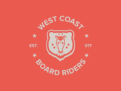 West Coast Board Riders Logo branding design logo surf vector