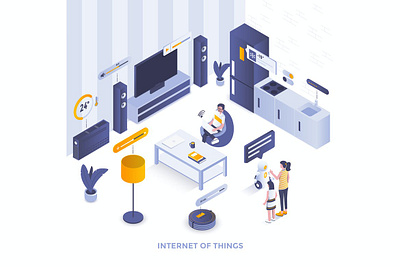 Internet of things 3d 3d animation 3d art 3d character 3d illustration animation app banner banners branding concept design graphic design illustration isometric landing page logo motion graphics page ui