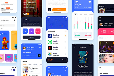 BARIUM - Multipurpose Card-based_FIGMA 3d animation app branding design figma graphic design illustration logo motion graphics multipurpose social ui ui design ux ux design vector web design web development