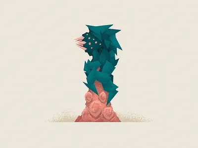 Monstography - I character illustration minimal monster type typeface typography vector