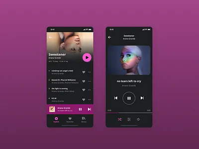 Daily UI #09 · Music Player app dailychallenge dailyui dailyui009 design mobile design music player ui