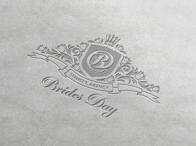 Wedding agency logo agency brand crest logo flowers free logo logotyp monogram royal template