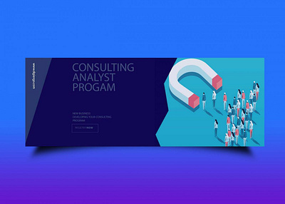 Free Business Consulting Analyst Fb Cover analysts banner cover banners branding business consulting covers design fb cover free psd ux web