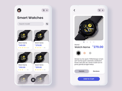 Shopping Gallery & Details dailyui design mobile ui ui ux