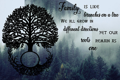 Family Tree Wall Art design illustration