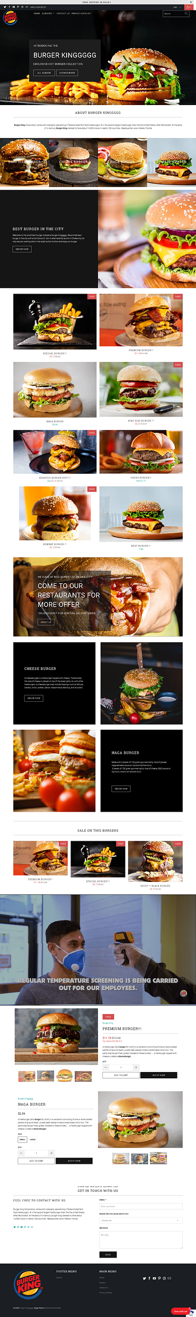 Burger Restaurant Homepage Design burger graphic design ui ui designer ux ux designer web design web designer web developer website design website development