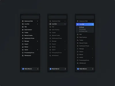 Trading App – Sidebar Explorations
