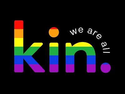 Kin Pride Month Logo branding company logo corporate logo design family holiday illustration lgbtqai logo logo design love wins pride pride logo pride month pride month logo rainbow rainbow logo vector website design