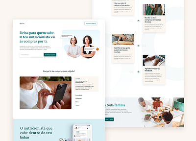 Quilo homepage landing page landingpage marketing