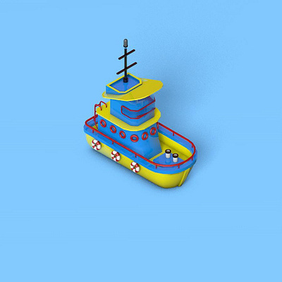 Beach Patrol Boat 3d animation apple characterdesign concept design graphic design illustration