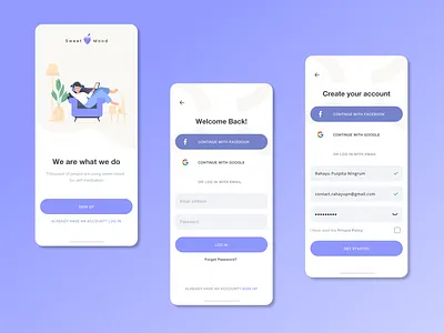 Login Page - Mobile UI app design illustration mobile mobile app ui