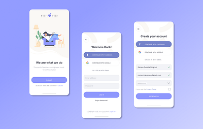 Login Page - Mobile UI app design illustration mobile mobile app ui