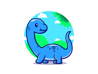 Baby Dino🦕🌿 animals baby animal baby dino cartoon cute dinosaurs endangered animals extinct animals fossil icon illustration jurassic park logo reptile t rex vector zoo