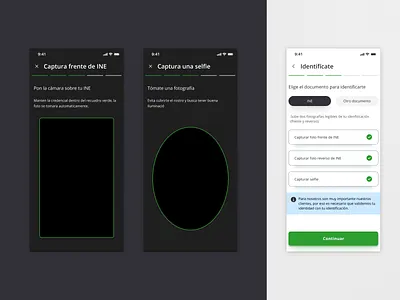 KYC (Know Your Customer) Flow camera check list compliance fintech id overlay user experience user interface wallet