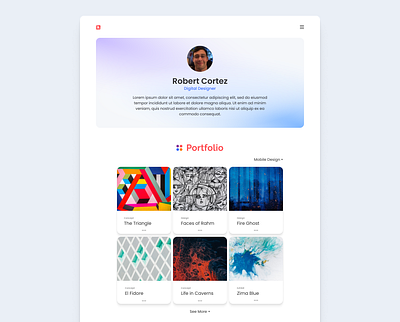 Portfolio Concept minimal portfolio simple website