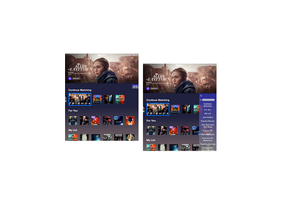 HBO Max Navigation Design - PS4 design ui